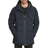 Andrew Marc Men's Mid Length Water Resistant Crinkle Down Jacket,