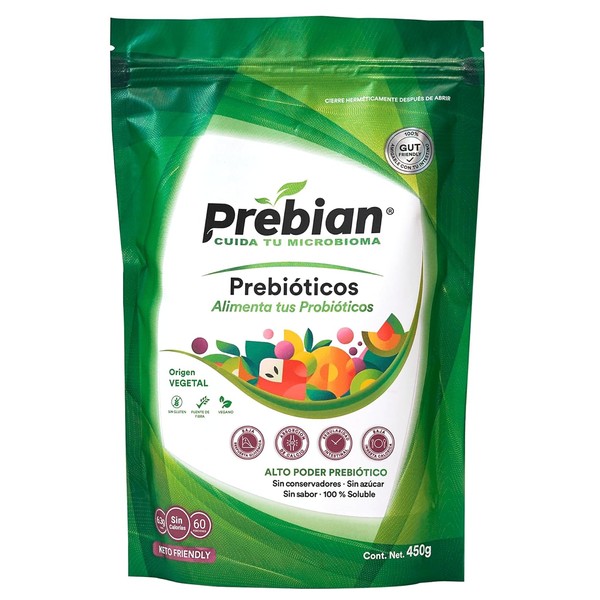 Prebian, Prebiticos, Alimenta tus Probiticos, Fortalece la Microbiota intestinal, Favorece