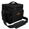JBGOYON Sleek Leakproof Oxford Structured Insulated Lunch Bag, Black, 10