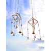 Yimofy Crystal Suncatcher Bell Wind Chime for Window Hanging Rhombus