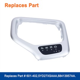 Shifter Bezel with Harness Kit(Silver).Replaces Part # 601-402,5YD27XSAAA,68413957AA.Upgrade Transmission Bezel With Harness.Fit for Jeep Cherokee 2014-2018.