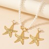 LKingel Gold Starfish Shell Necklaces Earring Set for Women Trendy