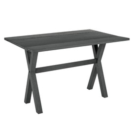 OSP Home Furnishings McKayla Flip-Top Expanding Desk to Dining Table, Distressed Washed Grey Finish