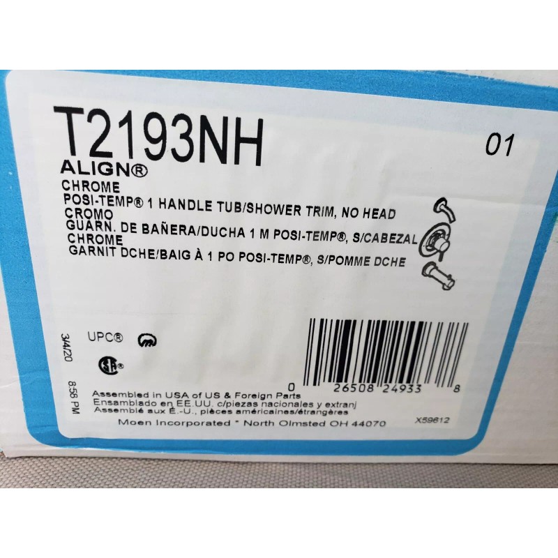 Moen T2193NH Align Posi-Temp Tub & Shower Trim without Showerhead,