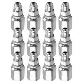 12Pcs 3/8"Hose x 3/8" JIC Hydraulic Hose Fittings Fit for Dayco Weatherhead U-Series Adjustable Crimpers, 37° Male Hydraulic Hose End Crimp