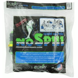 Python No Spill Clean and Fill Aquarium Water change System with 25' tubing
