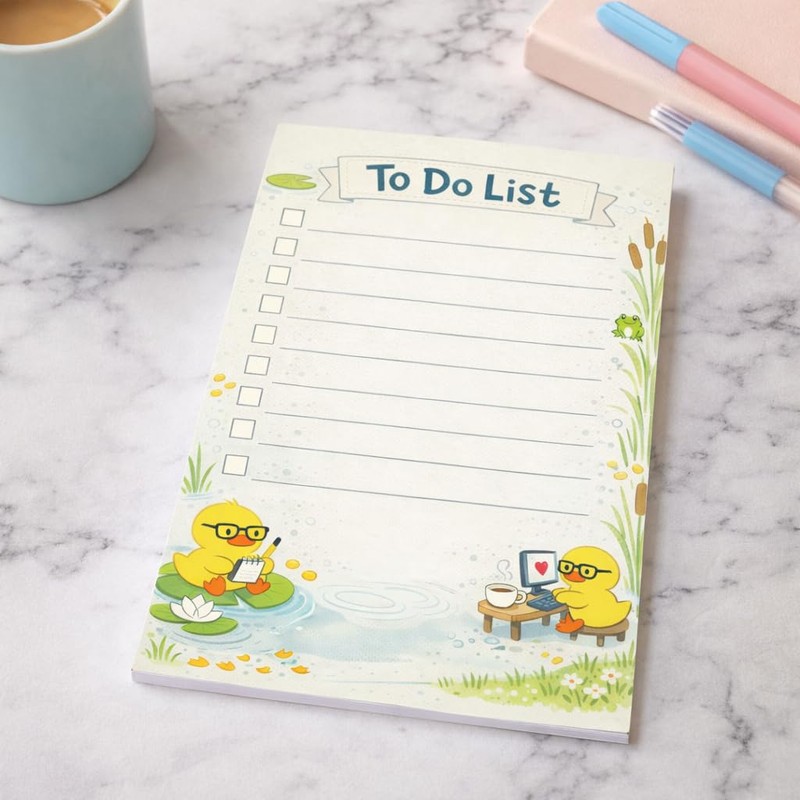 Duck Sticky Notes Gifts,50 Sheets 4x6 Inch Farm-Themed Notepad