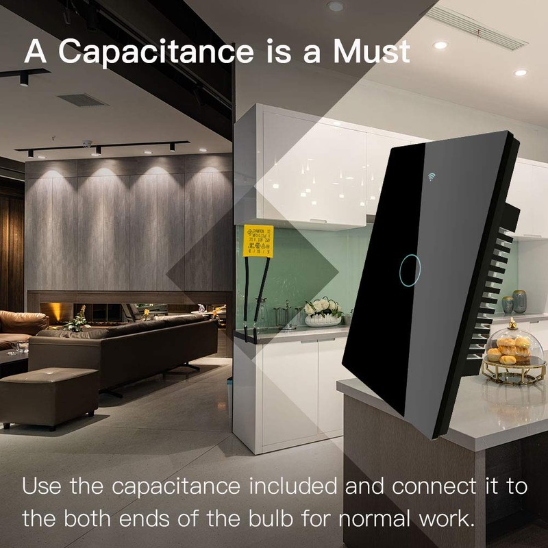 Interruptor inteligente MoesGo 2ª generación WiFi RF433 Smart Touch Wall