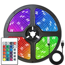 Diuturnous RGB LED Rope Light with Remote Control for Home Lighting, 16 Colors (2M)