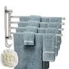 Garosa Towel Bar 4-Swivel Wall Mounted Swing Towel Bar Stainless Steel Bathroom Kitchen Rack Rod Rail Holder Hanger Holder Organizer,hook up