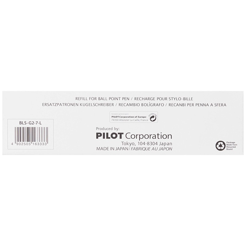 Pilot BLS-G2-7-L Refill Pen for G-2 Gel 07 Blue (Pack