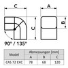 Curve Joint Flexible High Brown CAS 72 EXC for Duct