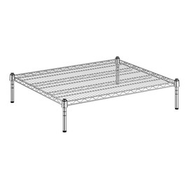PRO&Family 21" x 24" NSF Chrome Dunnage Shelf with 14" Posts.