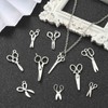 DanLingJewelry 100Pcs 10 Styles Antique Silver Sewing Hairdresser Scissors Charms