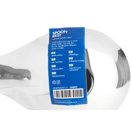 Premier Housewares 508027 Spoon Rest Spoon Holder Spoon Holder Rest Polished Stainless Steel Spoon Rest Kitchen Teabag Rest Teaspoon Rest 7 x 11 x 23 cm