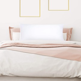 uxcell Satin Body Pillow Case, Snow White Silky Body Pillowcases for Hair and Skin, 21x48 Long Pillow Covers with Zipper Closure