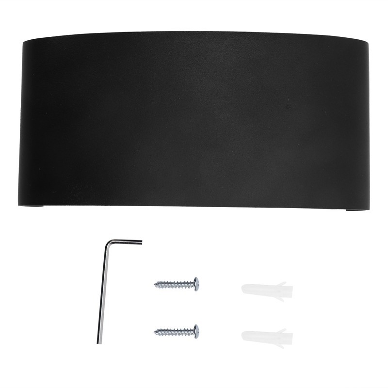 6W LED Wall Light Aluminium Black Shell Warm Light Up