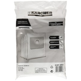 Kärcher 6.907 – 469.0 Zubehör für Absauggeräte Pro NT/T, Beutel Filter Vlies X5