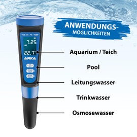ARKA pH TDS EC Water Quality Meter - myAqua Digital Water Test