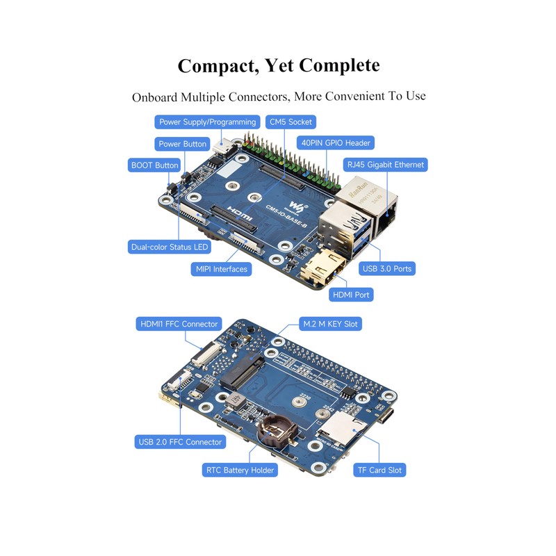 Mini Base Board (B) Compatible with Raspberry Pi Compute Module