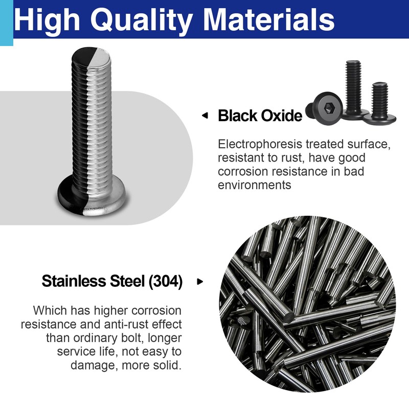 20 Pcs 5/16"-18 x 1-1/2" Flat Head Socket Cap Screws