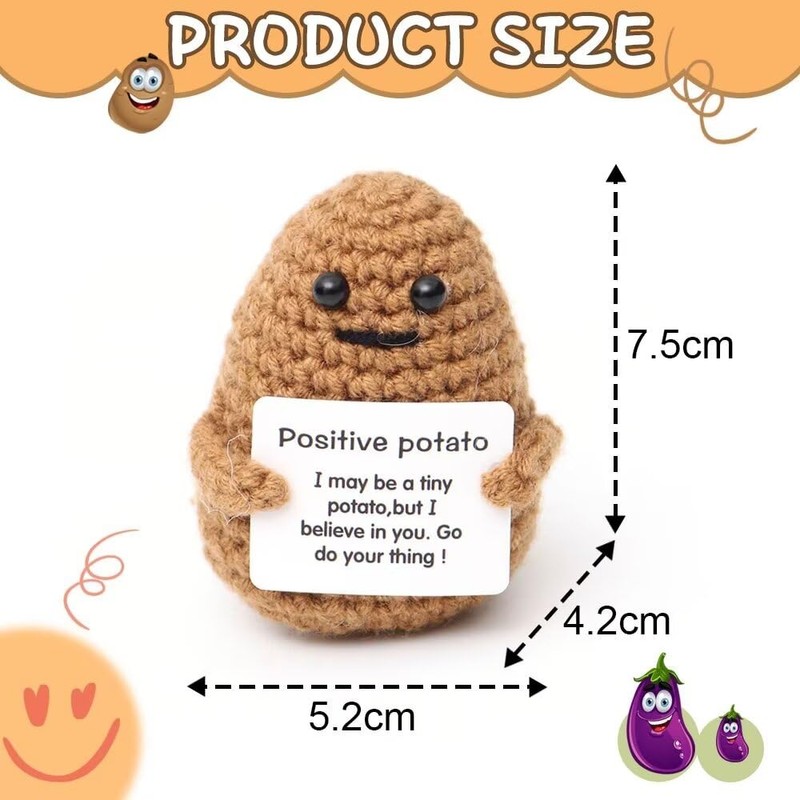 Sasotiye 25PCS Positive Potato Bulk Cute Funny Cheer Up Doll
