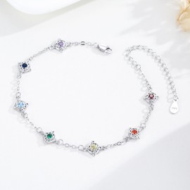 REDSUN Women's Bracelet 925 Sterling Silver Angel Wings / Tree of Life / Daisies / Dolphin / Cats / Heart Butterfly / Celtic Knot Bracelet Adjustable Bracelet 7 + 2 Inches for Girls Girlfriend Wife