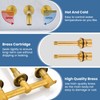 Airuida Wall Mounted Antique Brass 3 Hole Dual Handle Bathroom