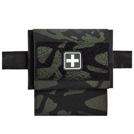 2-in-1 Micro Med Kit Med Pouch Tactical Mini First Aid Pouch Empty Small IFAK Pouch Compact Med Pouch EDC Bag with Tourniquet Holder |MOLLE Belt IFAK Micro Trauma Kit Pouch
