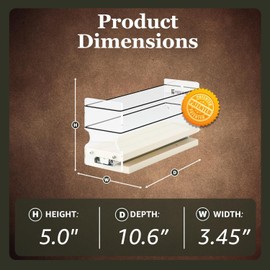 Vertical Spice - Sliding Spice Rack Organizer for Cabinets - Pull Out Shelves for Upper Kitchen Cabinets - Cabinet Organizer/Storage - 1 Tier - 3.45" x 5.0" x 10.6"(Cream, Partially Assembled)