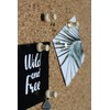 Real Wood Pin Needles in Elegant Cork Glass, Environmentally Friendly