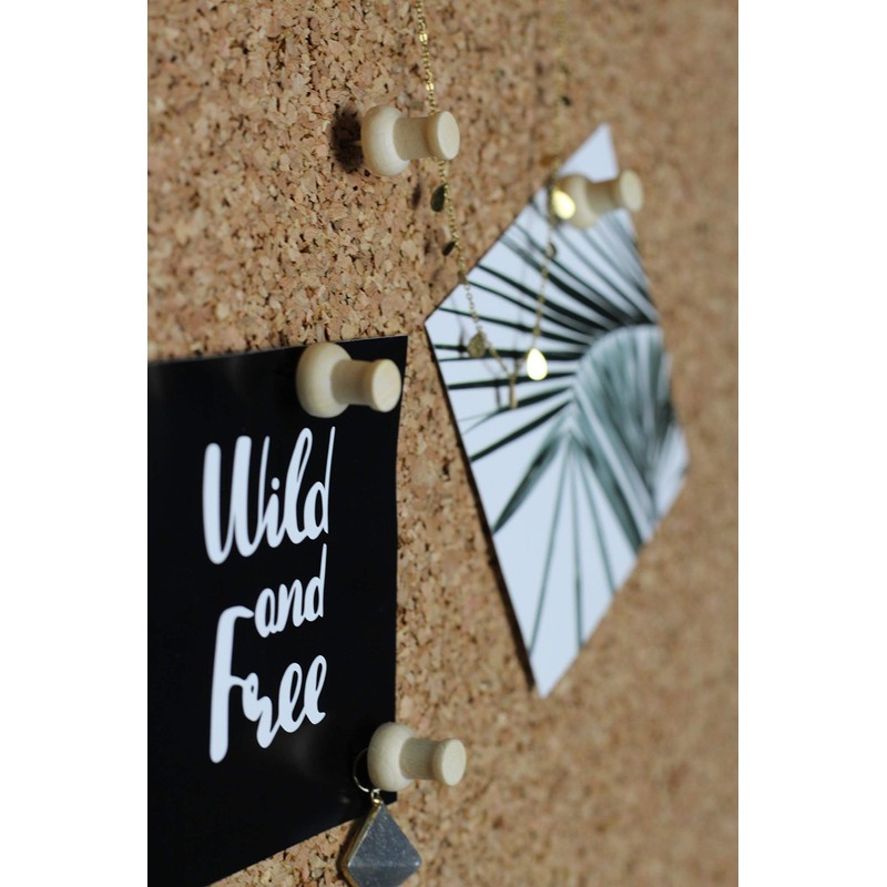 Real Wood Pin Needles in Elegant Cork Glass, Environmentally Friendly