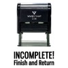 INCOMPLETE FINISH and RETURN Teacher Self Inking Rubber Stamp (Black
