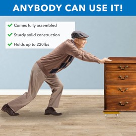 Mount-It! Small Platform Dolly- Securely Holds 220 Pounds | Piano Moving Dolly Also Moves Couches, Fridges, Boxes | Square Dolly Cart Smoothly Rolls Without Harming Floors | 1 Pack and 2 Pack (2 Unit)