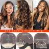 haha Body Wave Ombre Lace Closure Wig Human Hair Brown