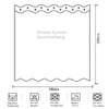 goodbath World Map Shower Curtain, Waterproof Anti Mould Polyester Bathroom