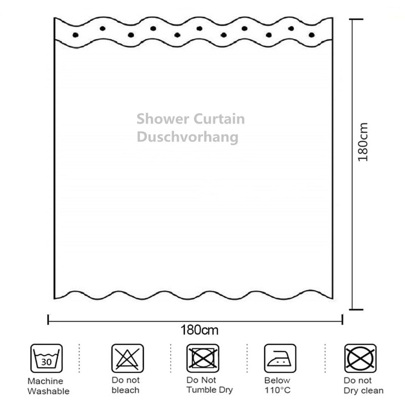 goodbath World Map Shower Curtain, Waterproof Anti Mould Polyester Bathroom