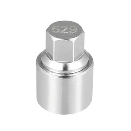 X AUTOHAUX Car Wheel Lock Wheel Nut Removal Socket Wrench Anti-Theft Metal Silver for Volkswagen Touareg Scirocco Magotan Phaeton Tiguan