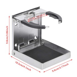 Holigie Cup Holder, Cup Holders for Boat Marine Stainless Steel Folding Adjustable Wall Mount, Car Cup Holder for Boat RV Trucks Caravans