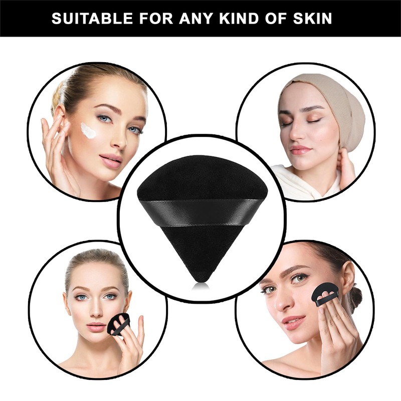 Farsa Life 9 pcs Powder Puff - Velour Triangle Makeup