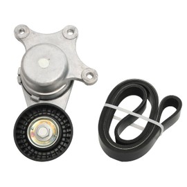 Drive Belt Tensioner Kit, Belt Drive Component Kit, Fits for Ford Edge Explorer Fusion Taurus, for Lincoln MKS MKT MKX MKZ, for Mazda CX-9, for Mercury Sable,07-19, 38485 49450 6PK1140 1060450