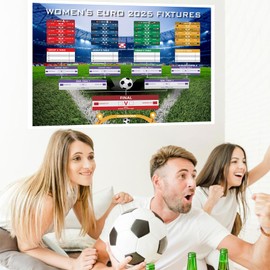 2025 Women's European Cup Football Wall Chart, Complete Match Schedule with Times and Locations(A2-42.1 * 59.4cm)