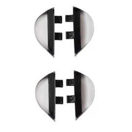 Clear Rubber Silicon Clip On Nose Pads Buds for Glasses Sunglasses Frames Reading Eye Wear HNP007 (Black Clear - 2 Pairs)