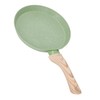 Frying Pan Wood Handle Aluminum Alloy Cooking Skillet Fast Heating