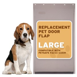 PAC11-11039 Dog Door Replacement Flap | Heavy-Duty PVC Material | 16 7/8" x 10 1/8" L Size, BPA-Free & Weatherproof | Includes Screws for Secure Installation