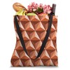 Orange Geometric Triangles Shadow Tote Bag
