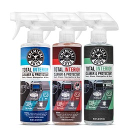 Chemical Guys Total Interior Sprayable Cleaner and Protectant Multi-Scent 3 Pack (Fresh, Black Cherry & New Car), Safe for Cars, Trucks, SUVs, Jeeps, Motorcycles, RVs & More, (3) 16 fl oz Bottles