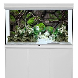 AWERT 36x20 inches Stone Aquarium Background Rock Fish Tank Background Rocky Terrarium Background Vinyl