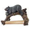 Rustic Cabin Style Black Bear on Log Toilet Paper Holder
