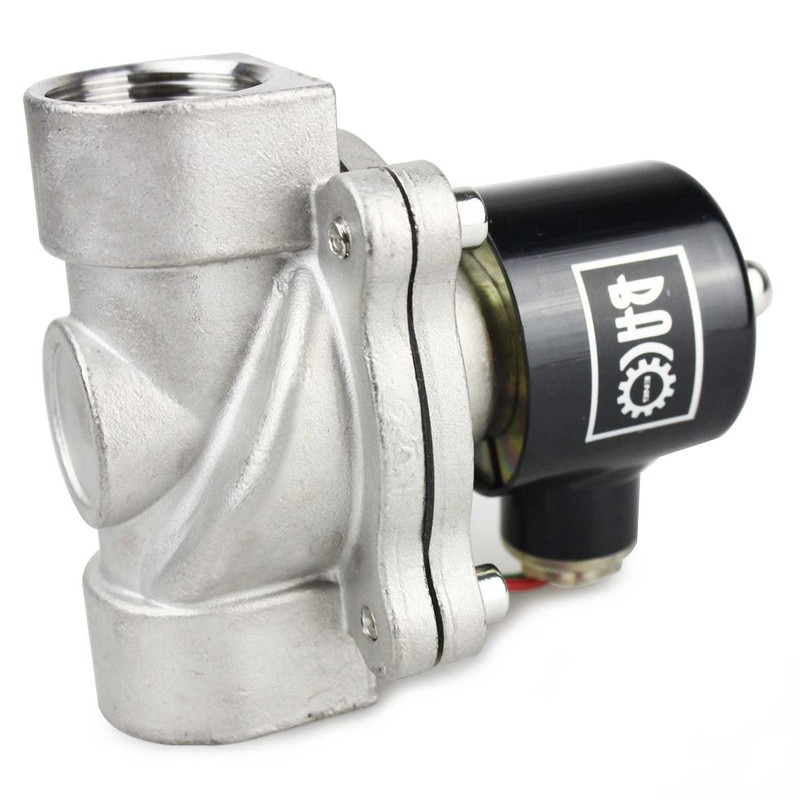 BACOENG 1" AC110V Stainless Steel Electric Solenoid Valve (NPT, Normally